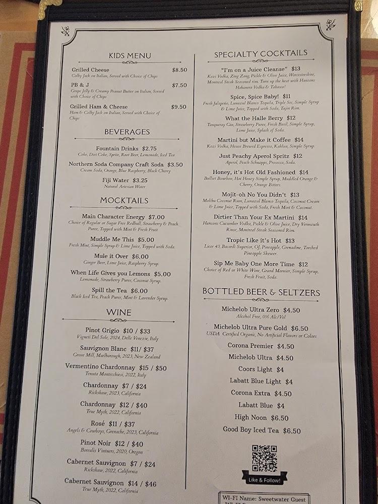 Sweetwater Gourmet Deli & Bar Menu image 3